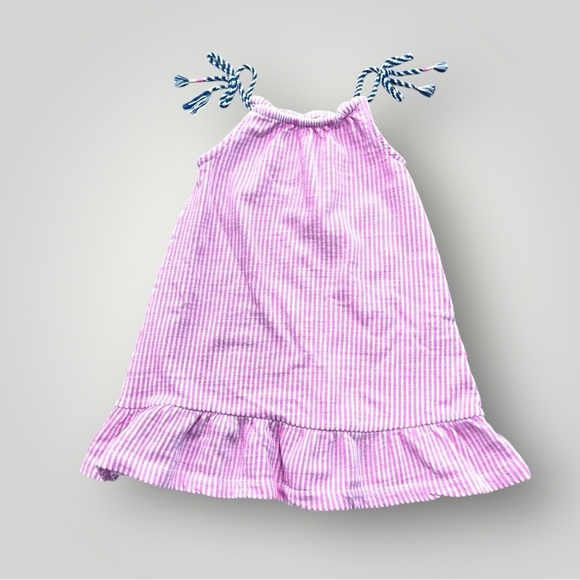 Vince Camuto Other - Vince Comuto Pink Striped Tassel Tie Tank Dress Kids
